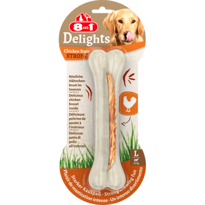 8in1 Delights Strong Kauknochen - L