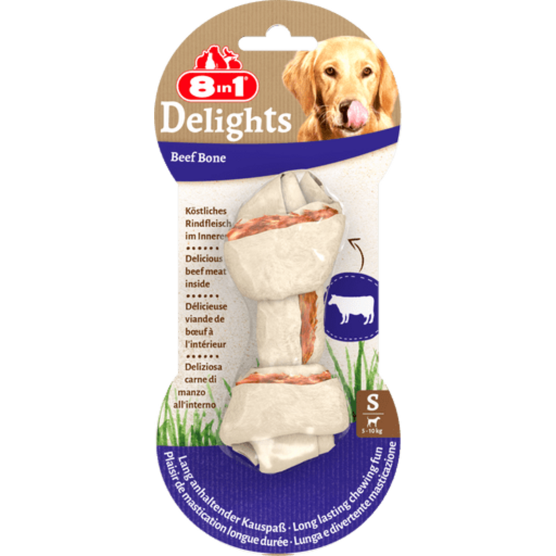 8in1 Delights Beef Kauknochen - S