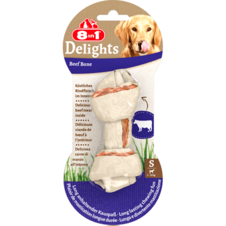 8in1 Delights Beef Kauknochen - S