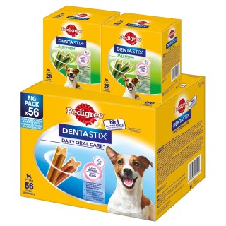 112 x Pedigree Dentastix Tägliche Zahnpflege/ Fresh Tägliche Frische - Dentastix x 56 + Dentastix Fresh x 56 - für kleine Hun