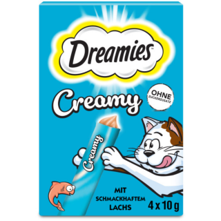 Dreamies Creamy Snack mit Lachs 4x10g - 40 g