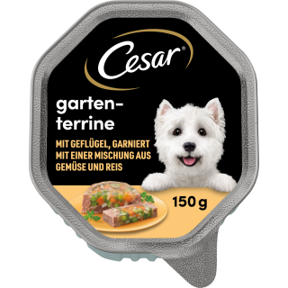Cesar Gartenvielfalt mit Geflügel, Gemüse und Reis - 150 g