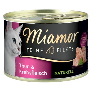 Miamor Feine Filets Naturelle 6 x 156 g - Thunfisch & Krebsfleisch