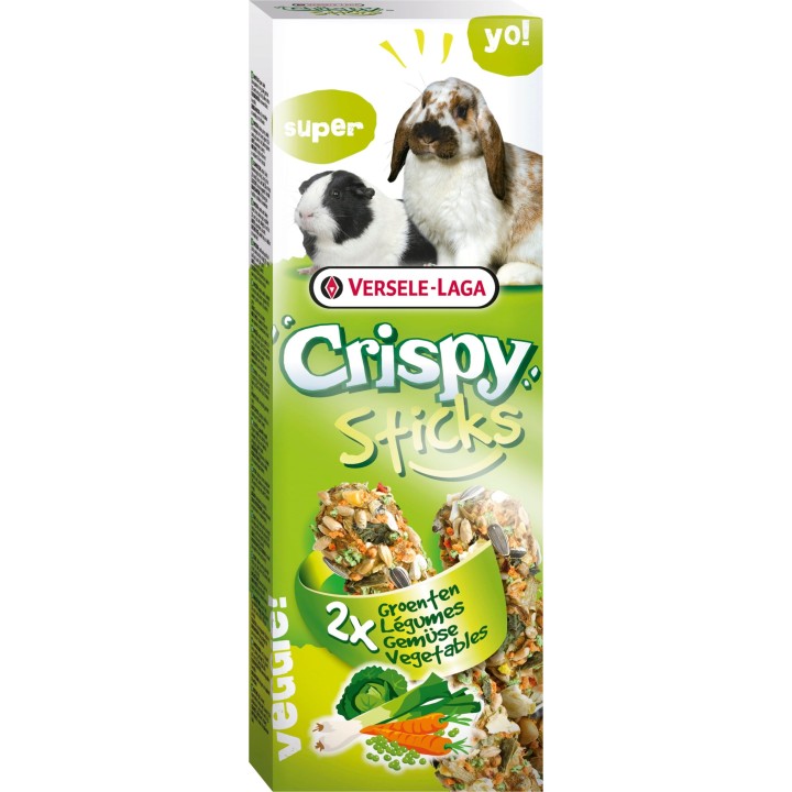 Versele Laga Crispy Sticks für Kaninchen + Meerschweinchen - 2er Gemüse