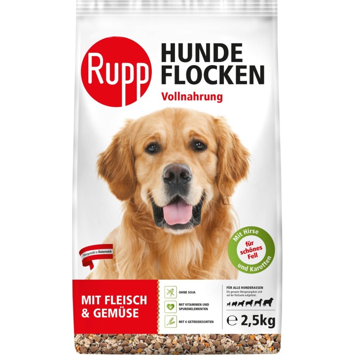 Rupp Hundeflocken Fleisch und Gemüse - 2,5 kg