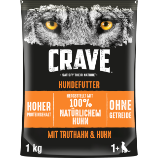 Crave Dog Trocken mit Truthahn und Huhn - 1 kg