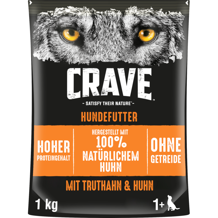 Crave Dog Trocken mit Truthahn und Huhn - 1 kg