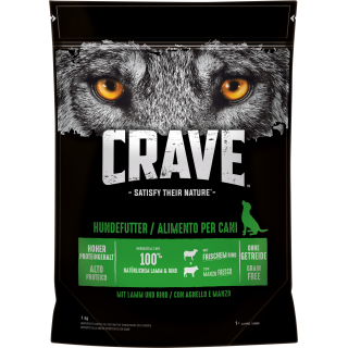 Crave Dog Trocken mit Lamm und Rind - 1 kg