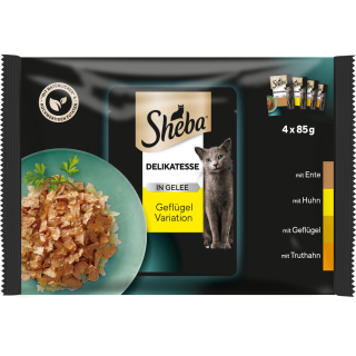 Sheba Frischebeutel Adult Delikatesse in Gelee Geflügel Variation 4x85g - 340 g