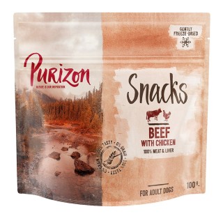 Purizon Snack Rind mit Huhn - getreidefrei - Sparpaket: 3 x 100 g
