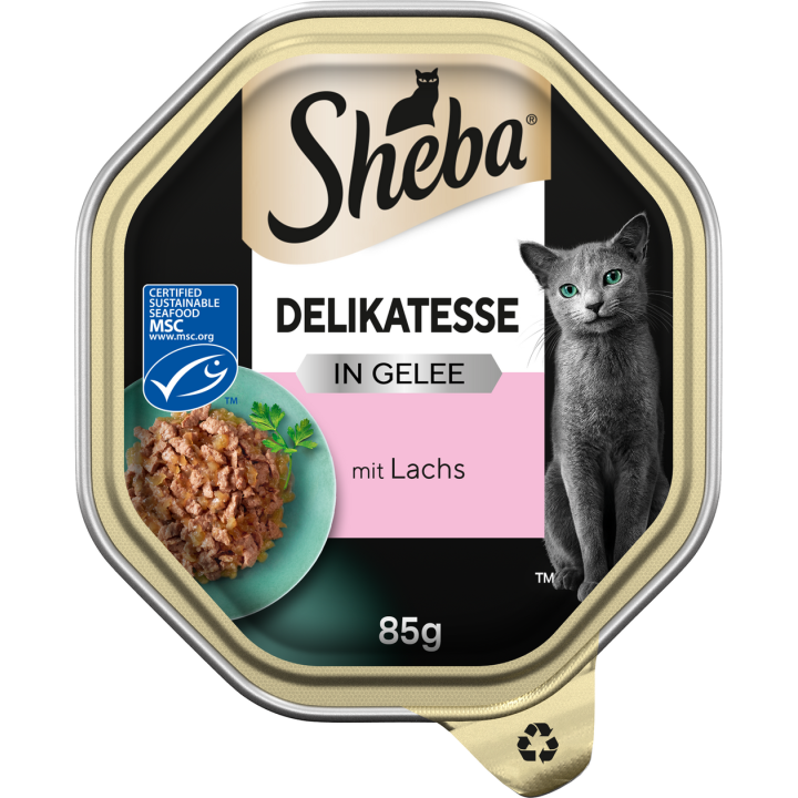 Sheba Schale Delikatesse in Gelee mit Lachs - 85 g
