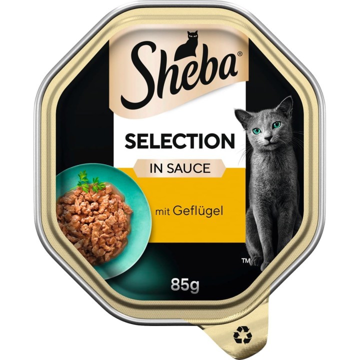 Sheba Schale Selection in Sauce mit Geflügelhäppchen - 85 g