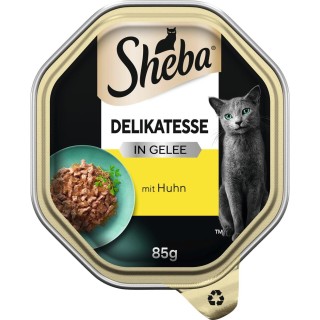 Sheba Schale Delikatesse in Gelee Geschnetzeltes mit Huhn - 85 g