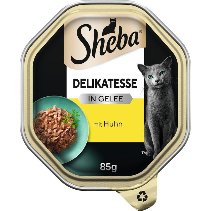 Sheba Schale Delikatesse in Gelee Geschnetzeltes mit Huhn - 85 g