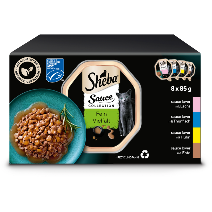 Sheba Sauce Lover in Sauce Feine Vielfalt 8x85g - 680 g