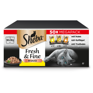 Sheba Fresh&Fine in Sauce Geflügel 50x50g - 2.500 g