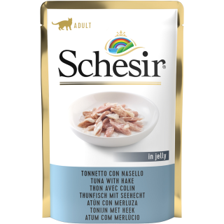 Schesir Frischebeutel 85g - Thunfisch und Seehecht