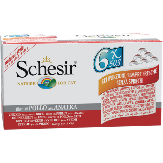 Schesir Multipack Natural 6x50g - Huhn und Ente