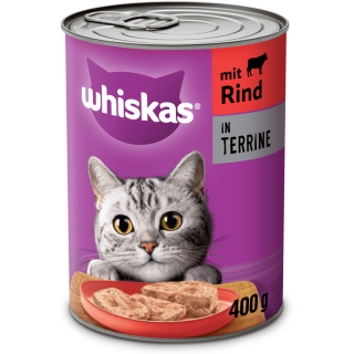Whiskas Dose in Terrine mit Rind 1+ - 400 g