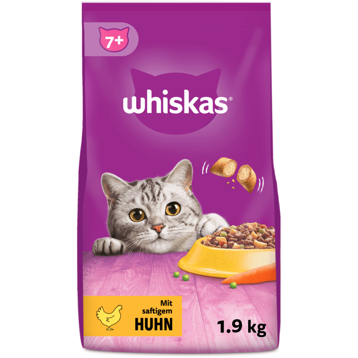 Whiskas Trocken mit Huhn 7+ - 1.900 g