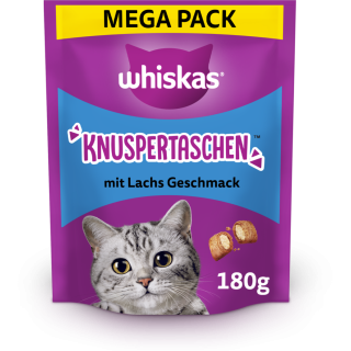 Whiskas Knuspertaschen Megapack mit Lachs - 180 g