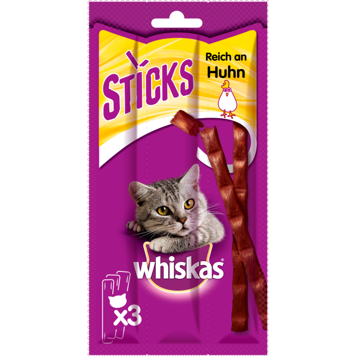 Whiskas Sticks - Reich an Huhn - 18 g