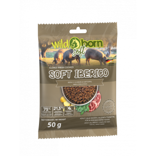 Hundefutter getreidefrei mit Iberico & Fisch 50g Trockenfutter WILDBORN Soft Iberico