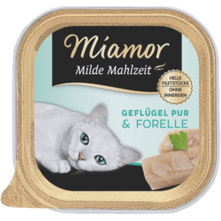 Miamor Milde Mahlzeit Schale 100g - Geflügel+Forelle