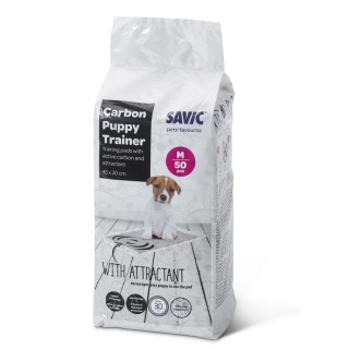 Savic Puppy Trainer Pads mit Aktivkohle - Medium: L 45 x B 30 cm, 50 Stück