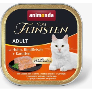 Animonda Vom Feinsten Adult mit Schlemmerkern Schale 100g - Huhn und Rind