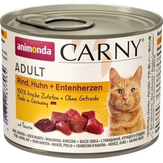 Animonda Carny Adult Rind, Huhn, Entenherzen - 200 g