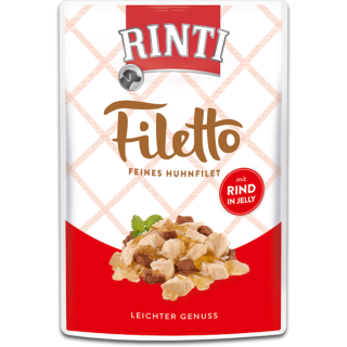 Rinti Filetto Jelly Portionsbeutel 100g - Huhn&Rind
