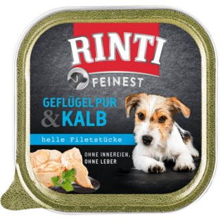 Rinti Feinest 150g Schale - Geflügel Pur+Kalb