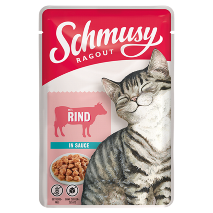 Schmusy Ragout Portionsbeutel 100g - Rind in Sauce