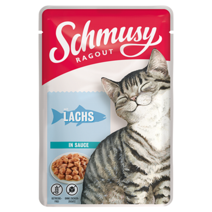 Schmusy Ragout Portionsbeutel 100g - Lachs in Sauce