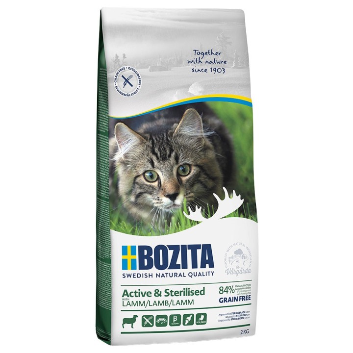 Bozita Grainfree Active & Sterilised Lamm - 2 kg