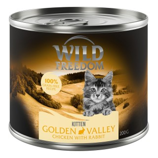 Wild Freedom Kitten 6 x 200 g - Golden Valley - Kaninchen & Huhn