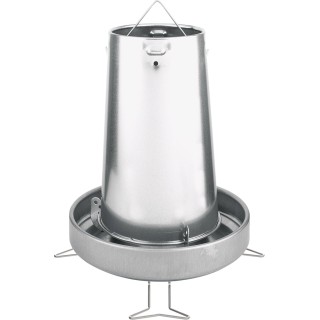 Duvoplus Galvanisierter Hühnerfutternapf mit Füßen - 10 kg