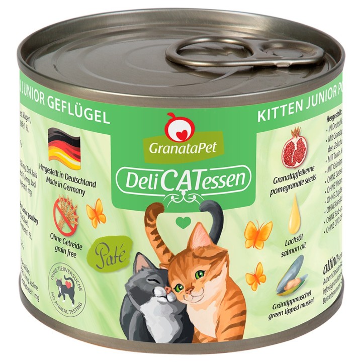 GranataPet DeliCatessen 6 x 200 g - Kitten Geflügel