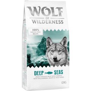 2 x 12 kg Wolf of Wilderness Trockenfutter - getreidefrei - Deep Seas - Fisch