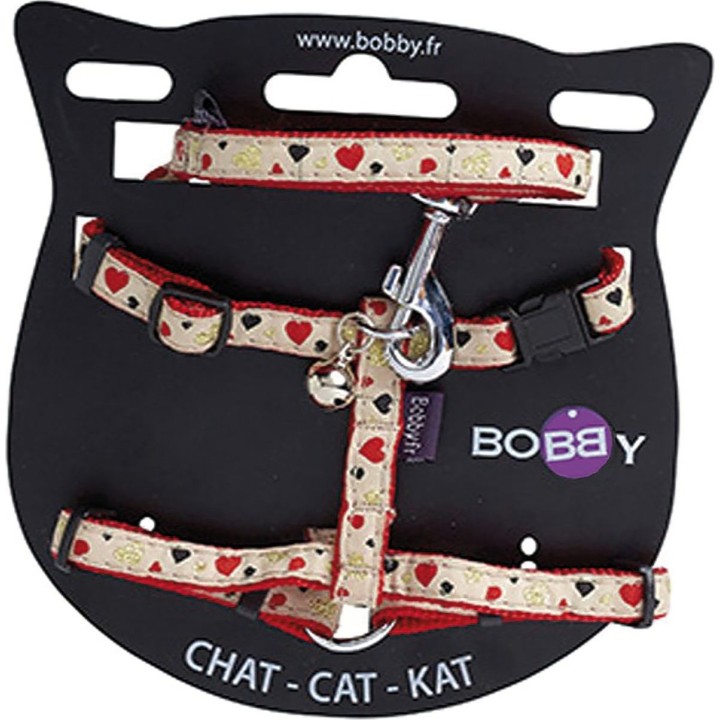 Bobby Katzengeschirr-Set LOVELY - Rot