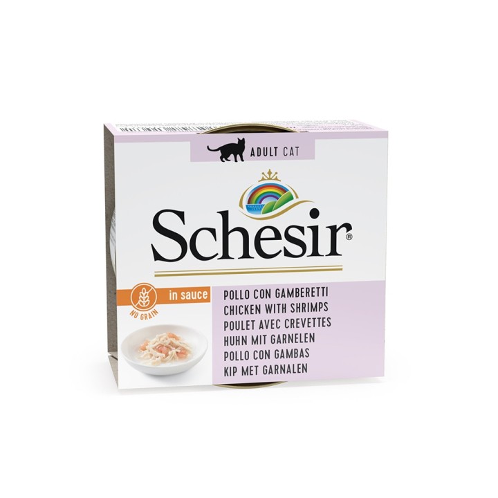 Schesir in natürlicher Sauce 6 x 70 g - Huhn mit Garnelen