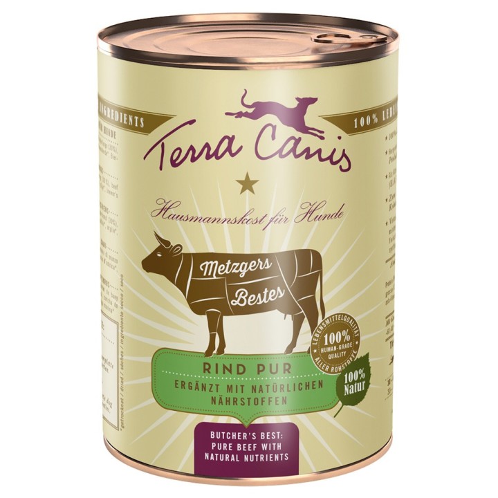 Terra Canis Metzgers Bestes 6 x 400 g - Rind Pur