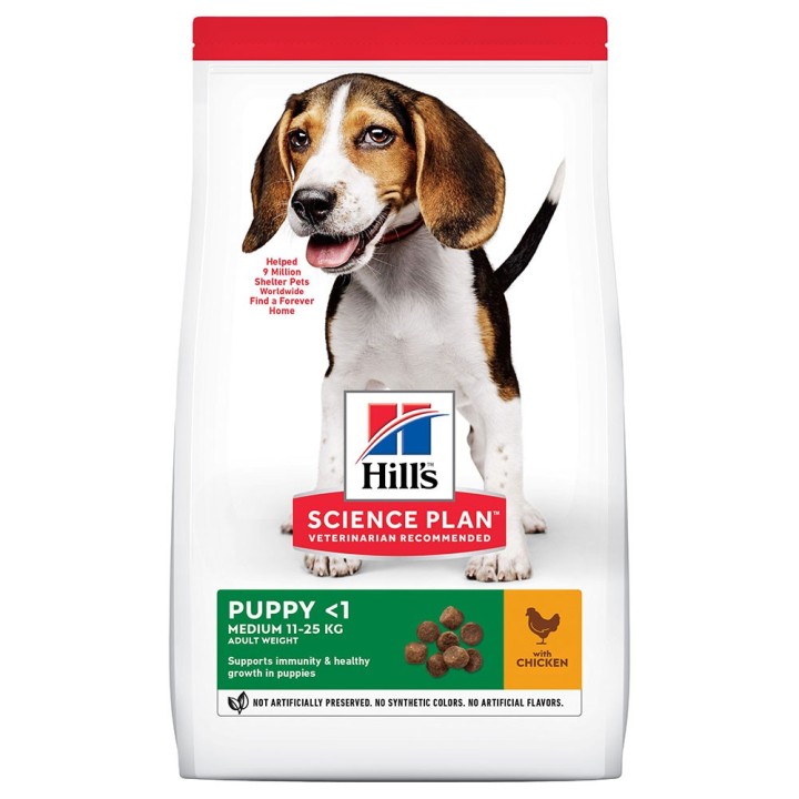 Sparpaket Hill's Science Plan 2 x Großgebinde - Puppy Medium Chicken (2 x 14 kg)