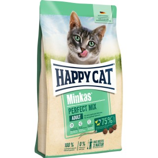Happy Cat Trockenfutter Minkas Perfect Mix Geflügel, Fisch und Lamm - 1,5 kg
