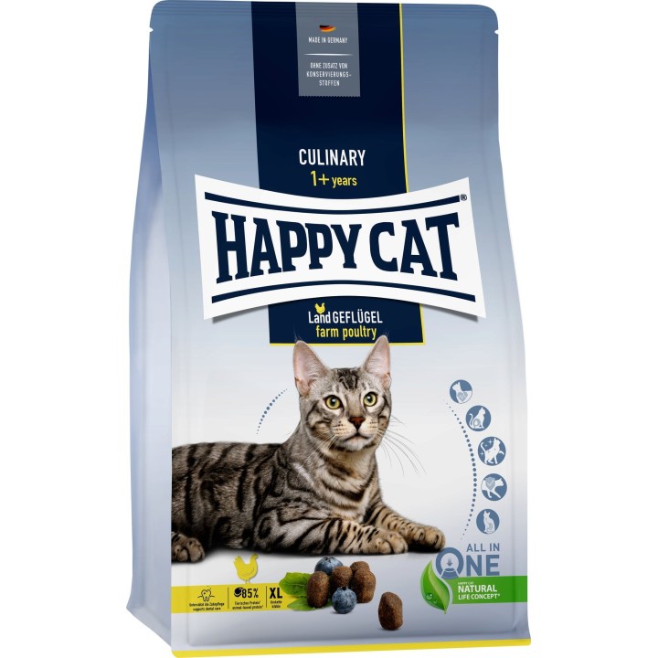 Happy Cat Trockenfutter Land Geflügel - 1,3 kg