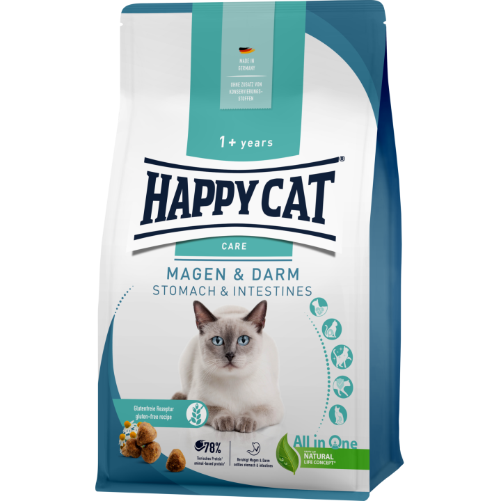 Happy Cat Trockenfutter Care Magen und Darm - 1,3 kg