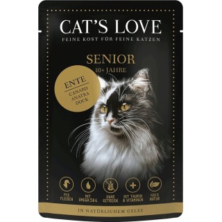 CAT's LOVE Katzen Nassfutter "Senior Ente" - 85 g