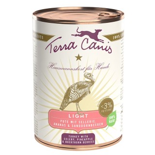 Terra Canis Light 6 x 400 g - Pute mit Sellerie, Ananas und Sanddornbeeren