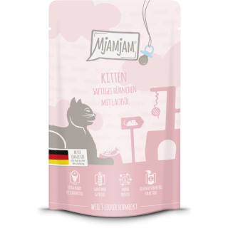 Mjamjam Kitten Huhn und Lachsöl Portionsbeutel - 125 g